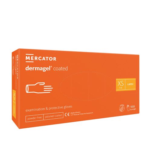 Mercator Dermagel latex kesztyű (100db - XS) fehér, púdermentes