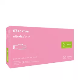 Mercator Nitrylex kesztyű (100db - S) pink, púdermentes