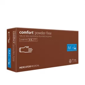   Mercator Comfort latex kesztyű (100db - M) fehér, púdermentes