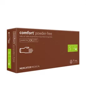   Mercator Comfort latex kesztyű (100db - S) fehér, púdermentes