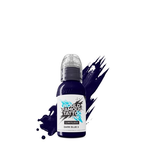 World Famous Tattoo Ink Dark Blue 3 (30ml) EU REACH tetováló festék