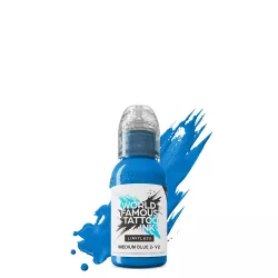 World Famous Tattoo Ink Medium Blue 2 v2 (30ml) EU REACH tetováló festék